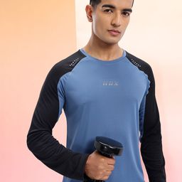 HRX by Hrithik Roshan Colourblocked Raglan Sleeves Rapid-Dry Training T-shirt-picture-35