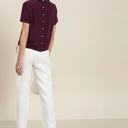 her by invictus Burgundy Solid Styled Back Top-picture-29
