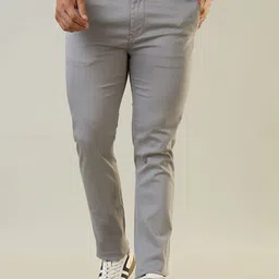 TIM PARIS Men Tapered Fit Cotton Regular Trousers-image-32