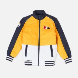 Pepe Jeans Kids Gold & White Color Block Jacket-image-48