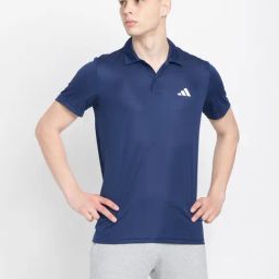 adidas Train Essentials Navy Regular Fit Sports Polo T-Shirt-image-42