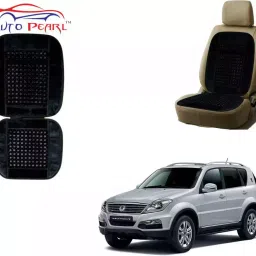 Auto Pearl BSB2C147 Polyester, Cotton Vehicle Seating Pad For Mahindra SsangYong Rexton Black, 2 pc-image-27
