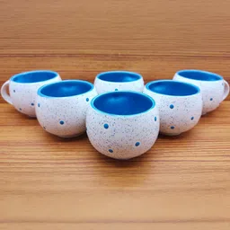 laghima jadon Multicoloured & Blue Handcrafted and Textured Ceramic Matte Cups and Mugs-12