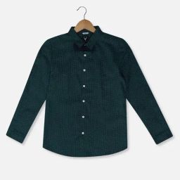 Allen Solly Junior Green Printed Full Sleeves Shirt with Bow-image-50