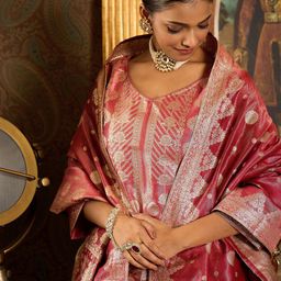 Indo Era Women Ethnic Motifs Regular Kurta with Trousers & With Dupatta-image-78