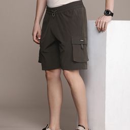 FCUK Men Solid Cargo Shorts-image-61