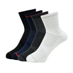 BALENZIA Cushioned Multicolor Self Design High Ankle Sports/Gym Socks - Pack of 4-image-75