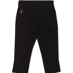 U.S. Polo Assn. Kids Black Solid Trousers-image-58