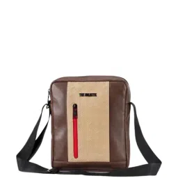 THE HOLISTIK Clever Brown Textured Medium Messenger Bag-image-49