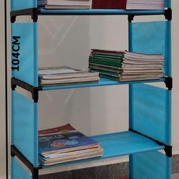 EXPOSURE 5 Layer Side Shelf Collapsible Multipurpose Book Shelf (Blue) image 2