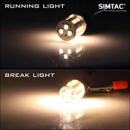 SIMTAC 3 Year Warranty 360° Reflecting Tail Light Led Bulb For Bike Scooter&Cars,White image 4