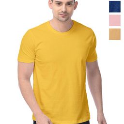COLOR CAPITAL Unisex Pack Of 4 Solid Round Neck Cotton T-shirts-image-92