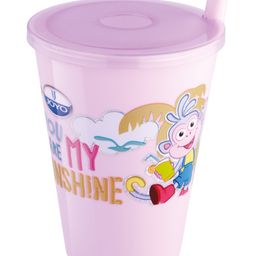 Joyo Disney Dora Sipper Glass With Cap - Dark Pink-26