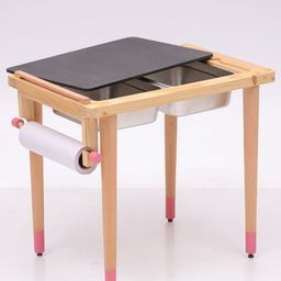 Ariro Beachwood and Pinewood Sensory Table- Pink-17