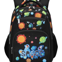Frantic Premium School Bag Black Space for Kids - height 16 inches-picture-37