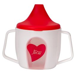 Adore BIJOU- The Mini Duck Bill/ Hard Spout Sipper/ Training Sippy Cup with Twin Handle -150ml- Cherry Red-19