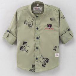 Dapper Dudes Full Sleeves Abstract Printed Shirt - Green-picture-41