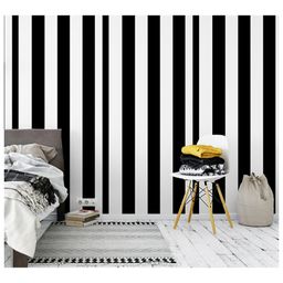 JAAMSO ROYALS White & Black Plain Design Vinyl Wallpaper (200 cm X 45 cm) (PVC Vinyl)-image-23