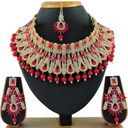 VATSALYA creation Women RedJewellery Set-image-45