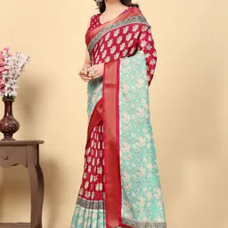 J 6 DESIGNER Floral Printed Bandhani Saree-picture-24