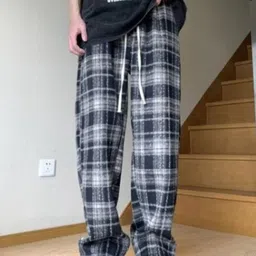 StyleCast Men Checked Original Fit Mid-Rise Trousers-image-12