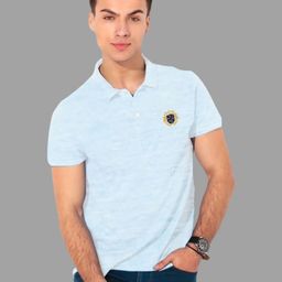 INVICTUS Polo Collar Cotton Applique T-shirt-image-72