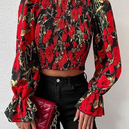 Stylecast X Slyck Floral Printed High Neck Top-image-34