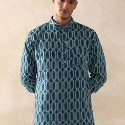Moara Men Ethnic Motifs Printed Festive Cotton Straight Kurta-image-45