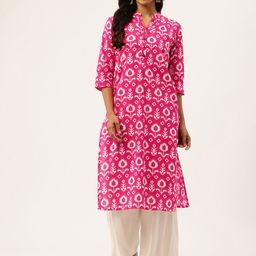 FERANOID Women Ethnic Motifs Printed Pure Cotton Kurta-picture-37
