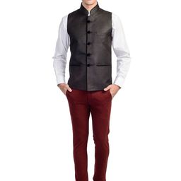 Wintage Men Black Nehru Jacket image 3