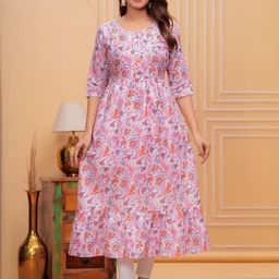 ASHISH PRINT Floral Print A-Line Dress-image-61