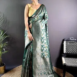 DIVASTRI Ethnic Motifs Woven Design Zari Saree-picture-45