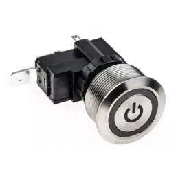 RS PRO Illuminated Push Button Switch 25.2 mm Cutout SPST White LED 250 / 125 V AC, 1758644-image-53