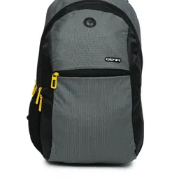 Gear Unisex Grey & Black Colourblocked Eco 1 Backpack-picture-9