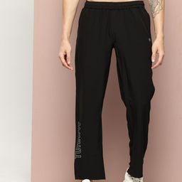 TURNFIT Men Reflective Typography Printed Straight Fit Training Track Pants-image-28