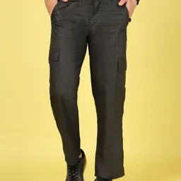 Rigo Men Comfort Straight Fit Cargos Trousers-image-58