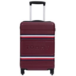 Tommy Hilfiger Thames Pro Maroon Logo Hard Cabin Trolley Bag - 22 cm-image-70