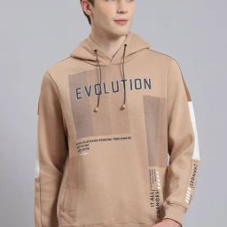 Monte Carlo Camel Regular Fit Printed Hooded Sweatshirt-picture-47