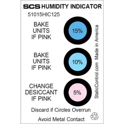 SCS HUMIDITY INDICATOR CARD, 15%RH, ±2.5%, 51015HIC125. (Pack of 125)-48