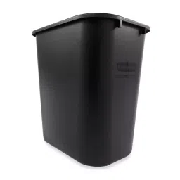 RUBBERMAID Rectangular Basket 26 Black Snap On Polythene Waste Bin, FG295600BLA-picture-31