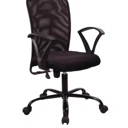 S J Corporation Amazon Mid Back Mesh Office Chair (Black)-picture-12