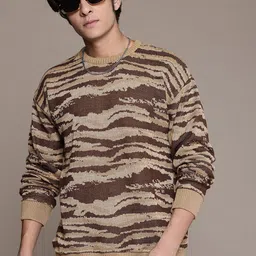 The Roadster Lifestyle Co. Self Design Abstract Pullover-image-76
