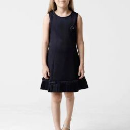 Kate & Oscar Kids Navy Applique Dress-image-48