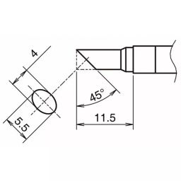 Hakko Soldering Tip Replacement T39 Series C Type, T39-CF4055 image 3