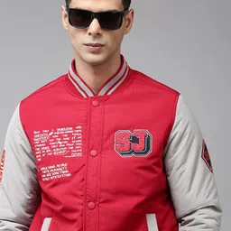 SPYKAR Typography Varsity Jacket-42