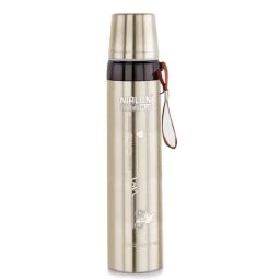 Nirlon Sapphire Silver Stainless Steel Vaccum Insulated Water Bottle With Cup Cap (1 L)-picture-34