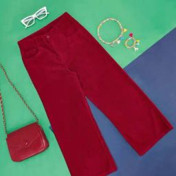 Pantaloons Junior Magenta Pink Regular Fit Trousers-picture-41