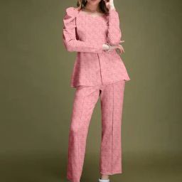 SELVIA Pink & White Printed Co-ord Set-image-39