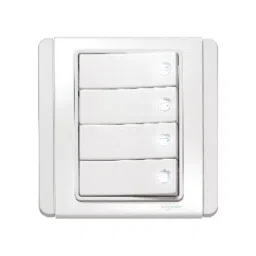 Schneider Electric NEO Horizontal Dolly Switch 4 Gang 2 Way 10 Amp White, E3034H2EWWW-28
