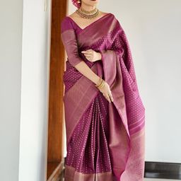 Vastravatika Ethnic Motifs Woven Design Zari Kanjeevaram Saree-picture-20